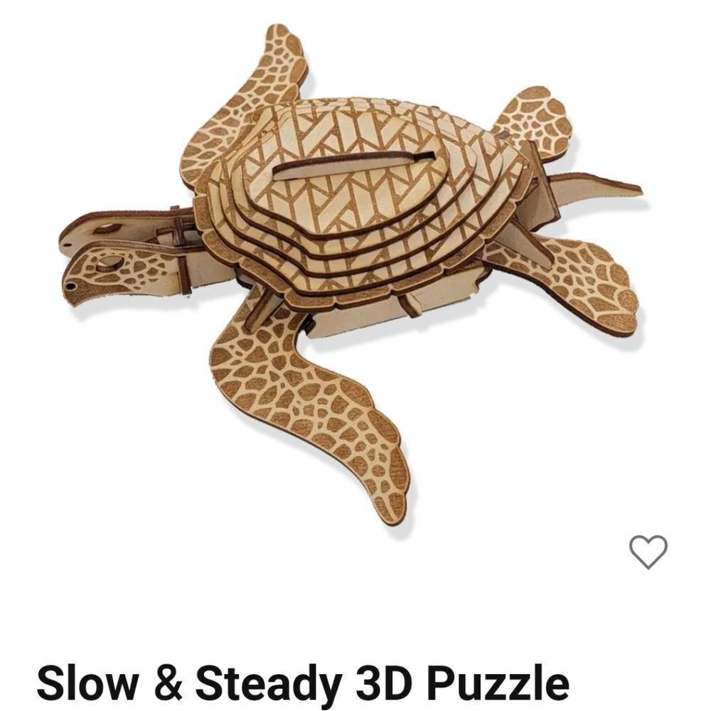 ZOX SLOW & STEADY BLOG Wooden Turtle 3D Puzzle COLLECTIBLE NEW